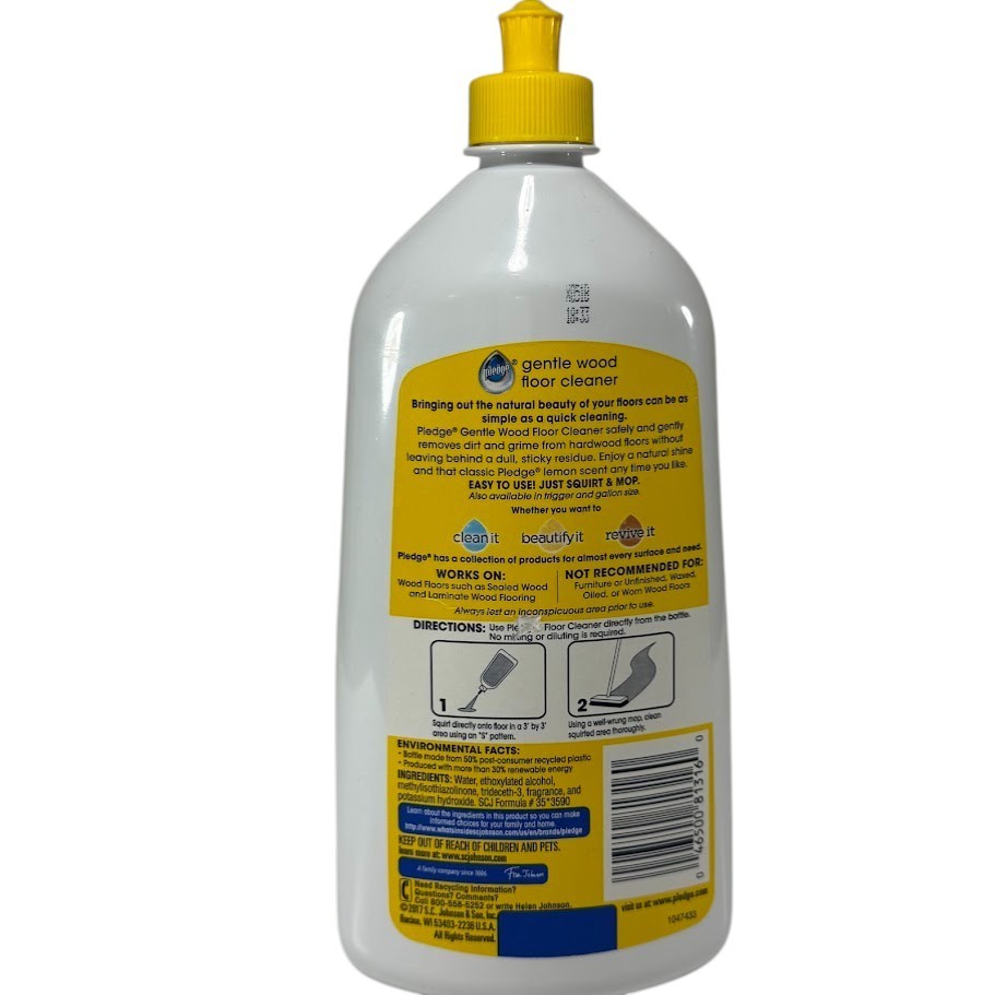Pledge Clean it Floor Care Squirt & Mop Lemon Scent Hardwood Cleaner 27 oz