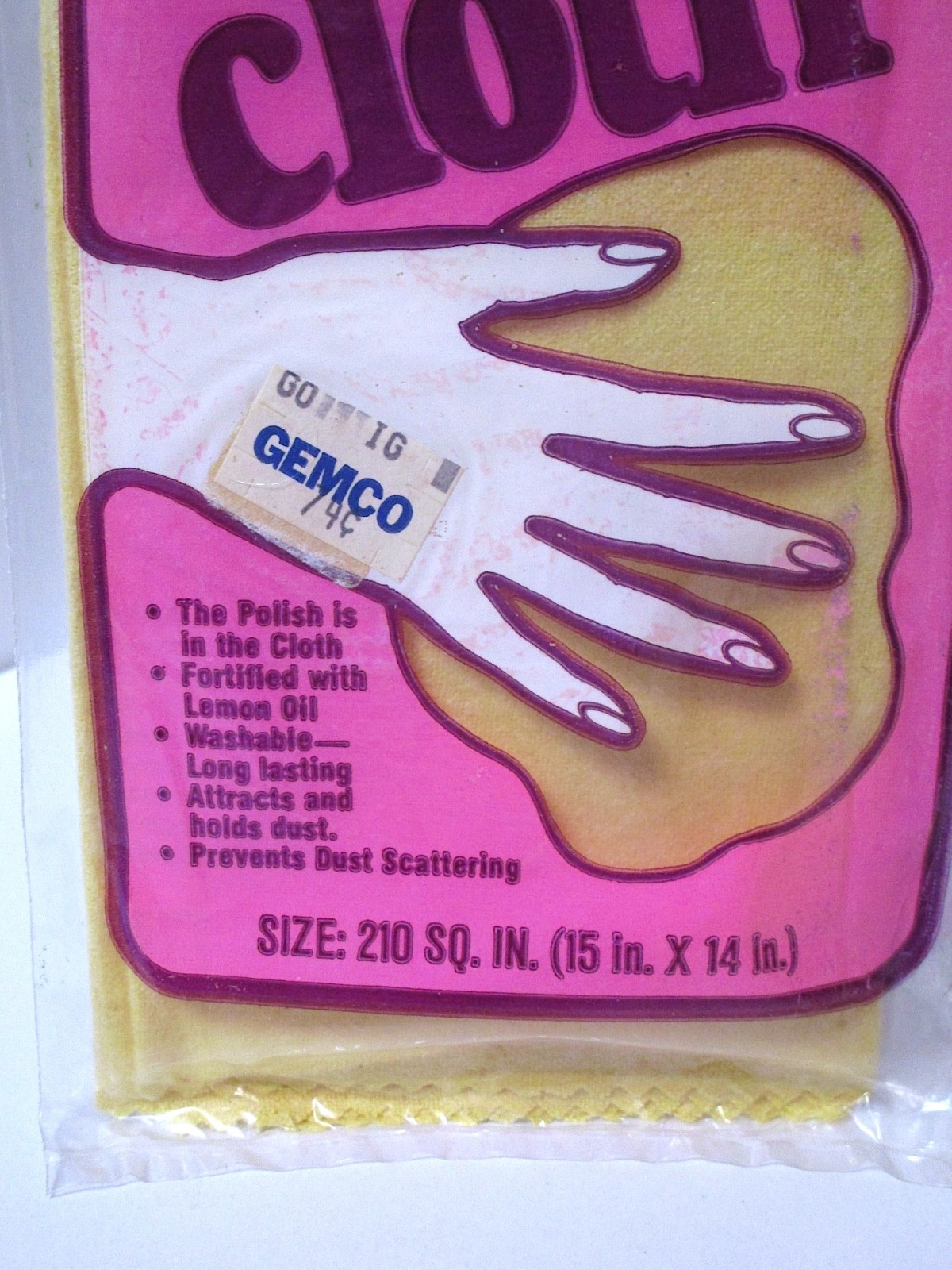 Vtg 1960’s Cadie Dust Catcher Dusting Cloth w/ Lemon Oil for TV or Movie Prop