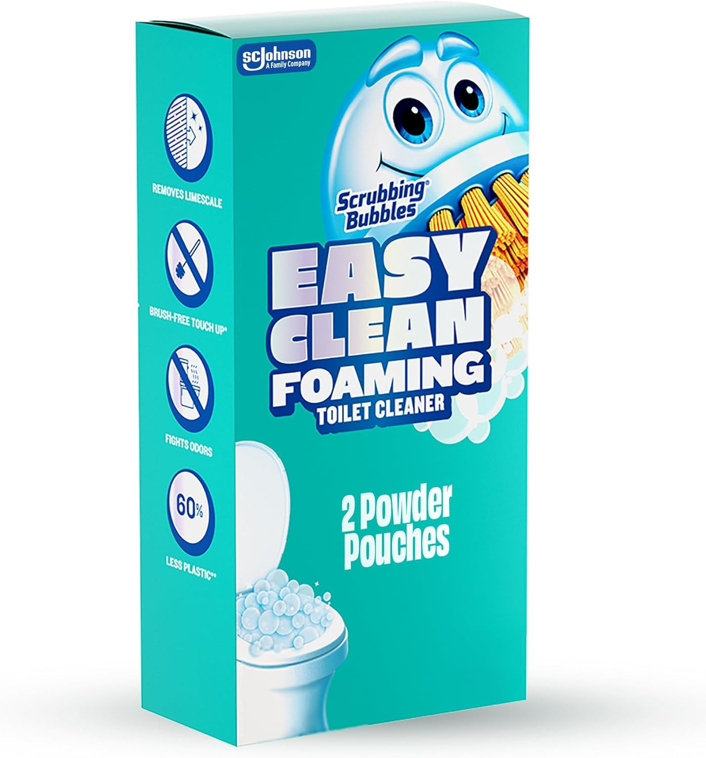 Scrubbing Bubbles Easy Clean Foaming Toilet Bowl Cleaner 2 Drop In Pouches