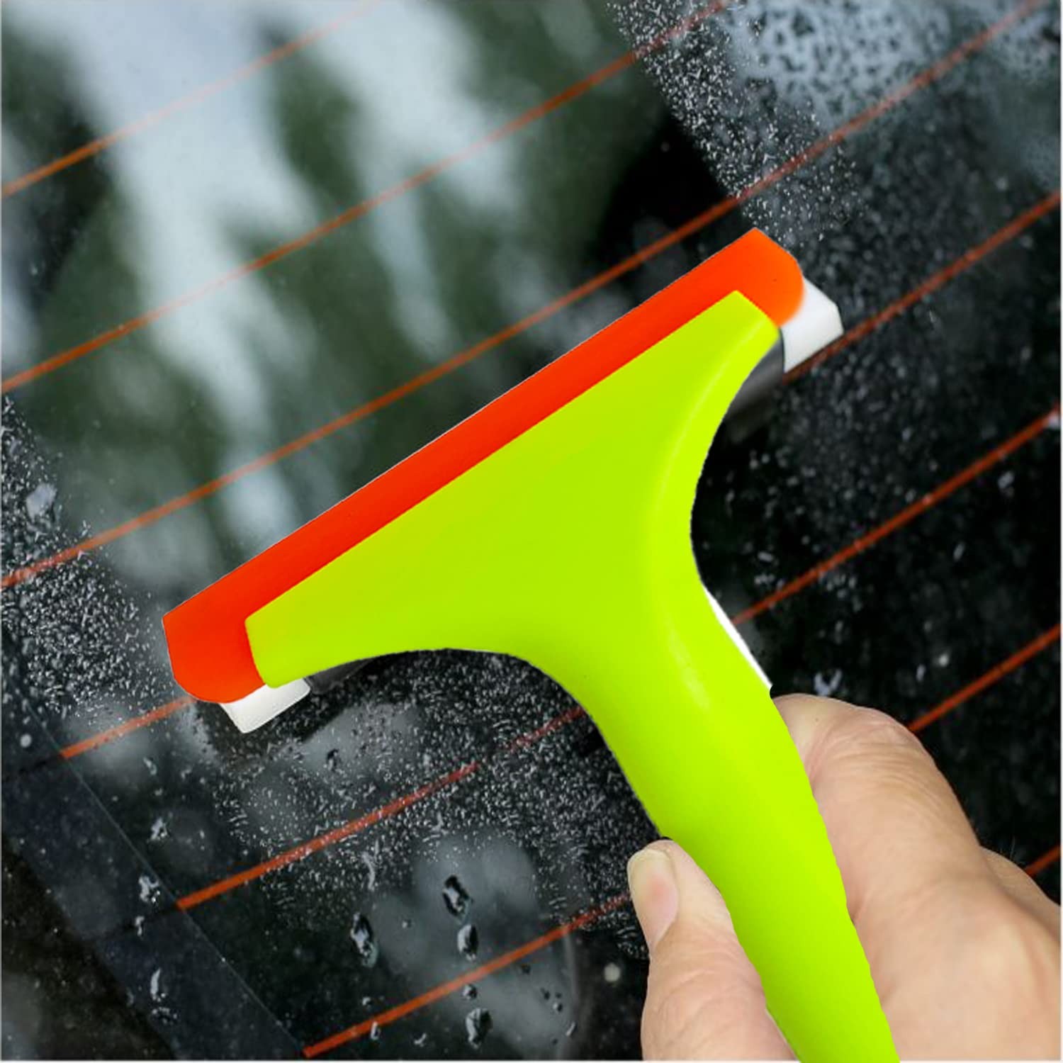 2pcs Silicone Squeegee for Shower Glass Door, Window Cleaning, Auto Water Bla…