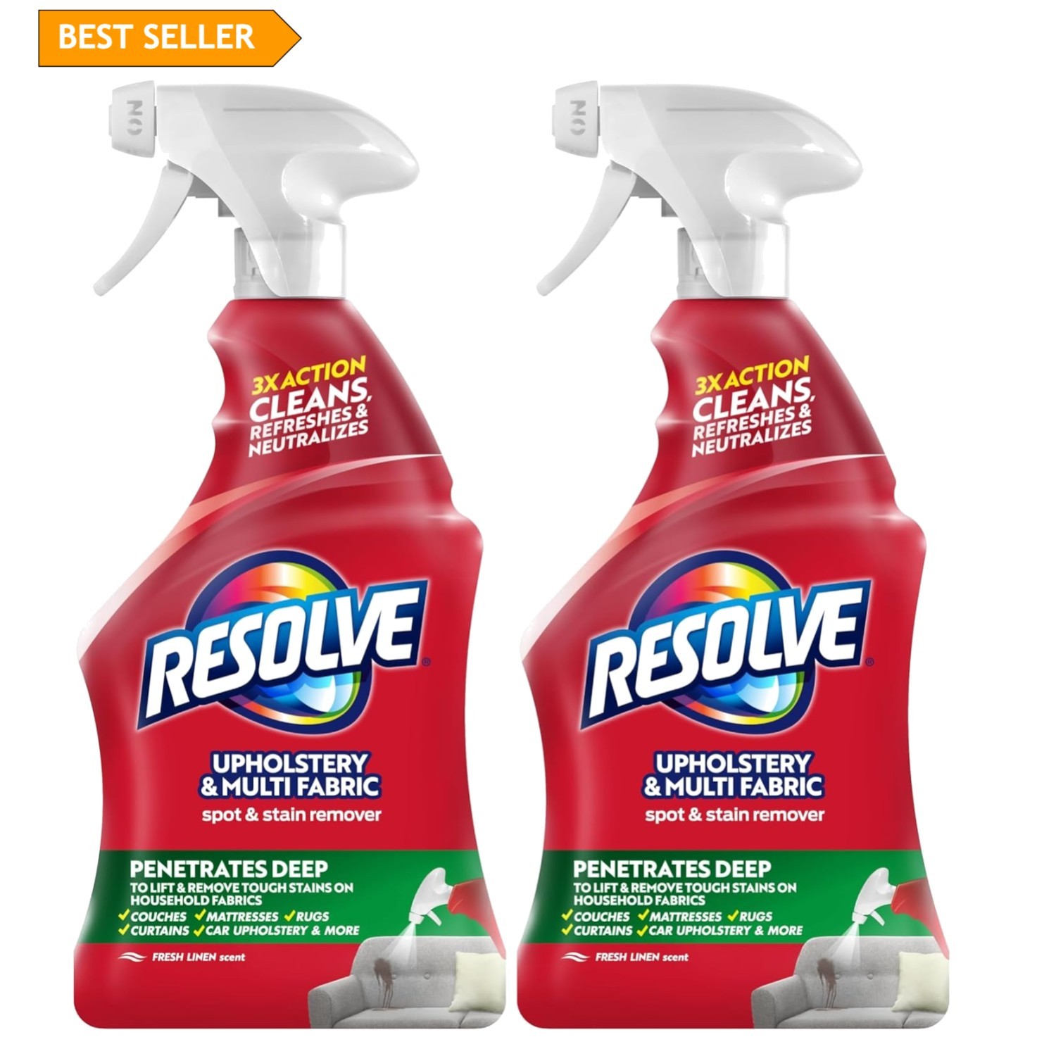 44 oz Total Multi-Fabric Cleaner & Upholstery Stain Remover Spray – No Fading