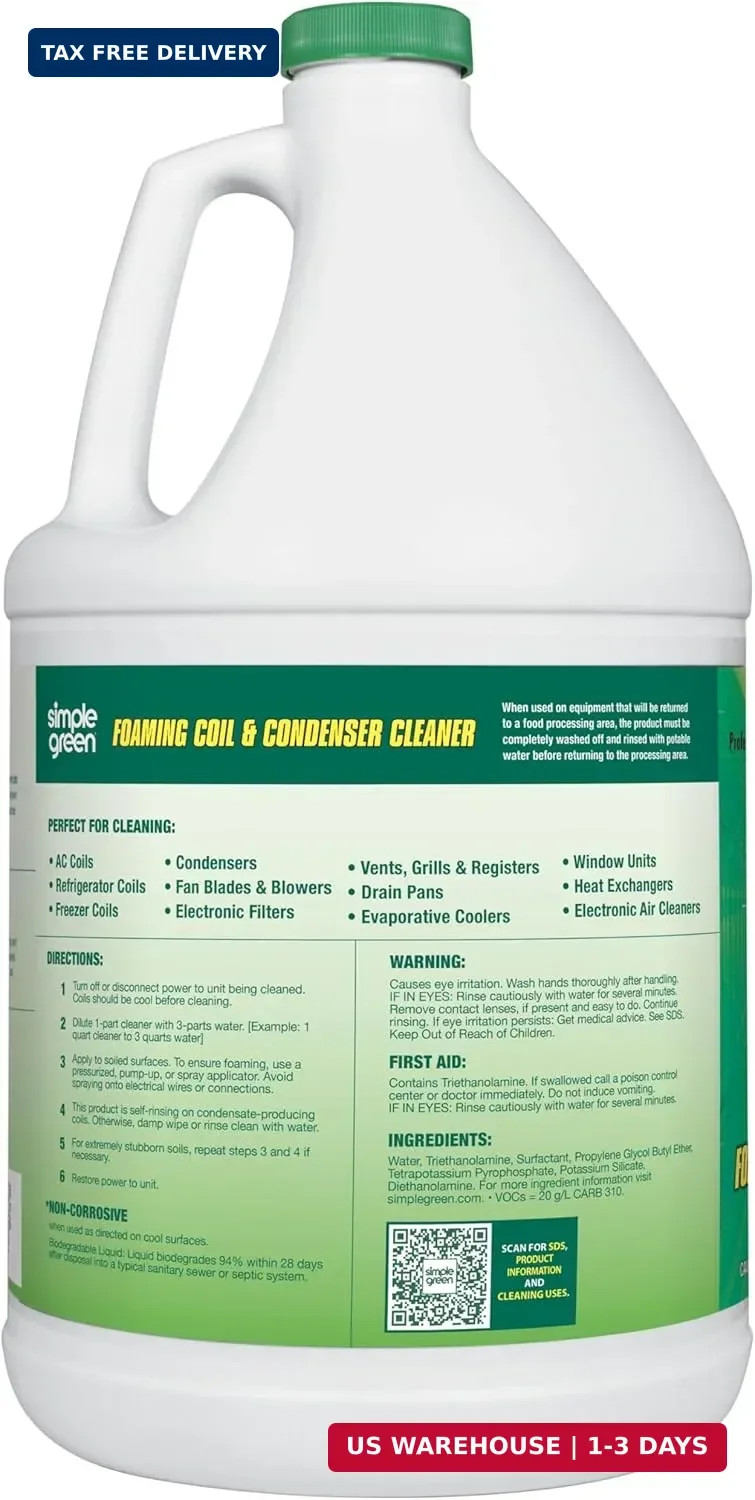 Simple Green Foaming Coil Cleaner – Gallon, 128 Fl Oz (Pack of 1)