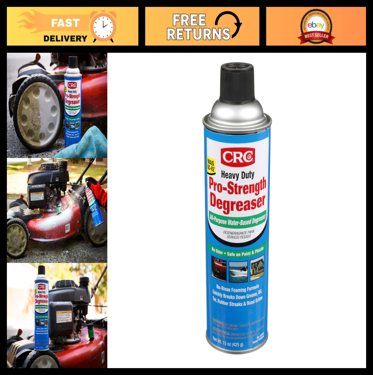 Heavy Duty Pro-Strength Degreaser – All-Purpose, Odorless, Safe on Paint & Plast