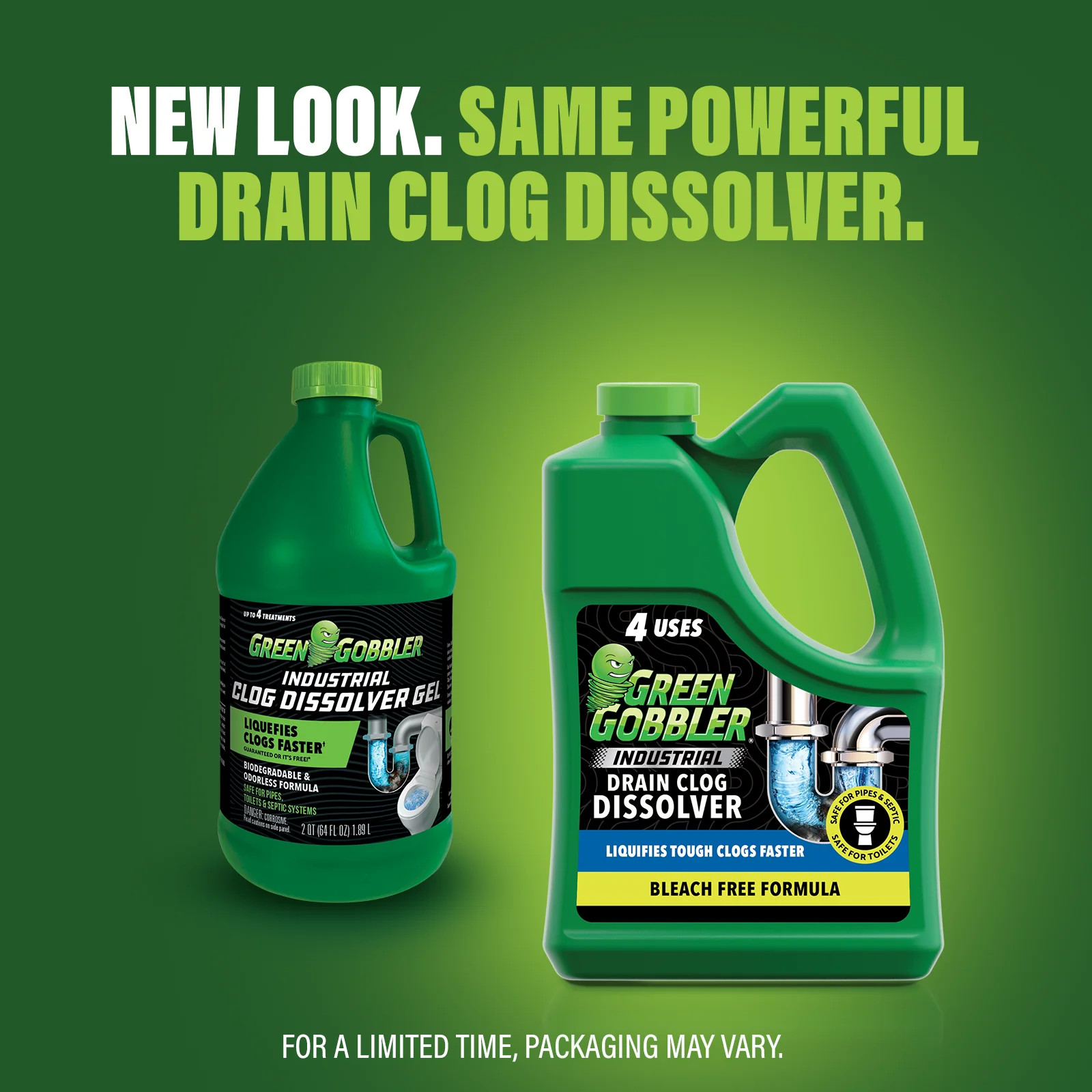 Industrial Strength Drain Clog Remover & Cleaner Liquid Gel- 64Oz, 1 Ct