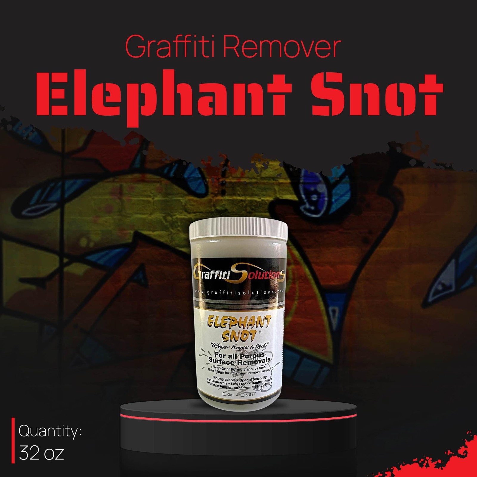 Elephant Snot Graffiti Remover (32 oz) | Biodegradable Formula for Fast Graff…