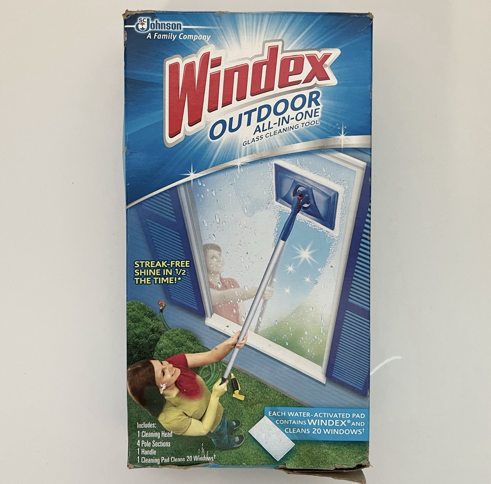 Windex Outdoor All-In-One Glass & Window Cleaner Tool Starter Kit