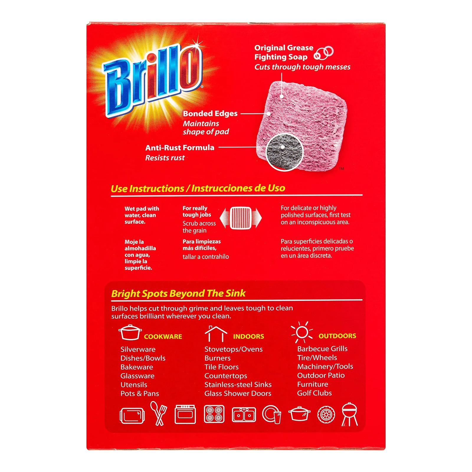 Original Steel Wool Scouring Pad, 10 Count