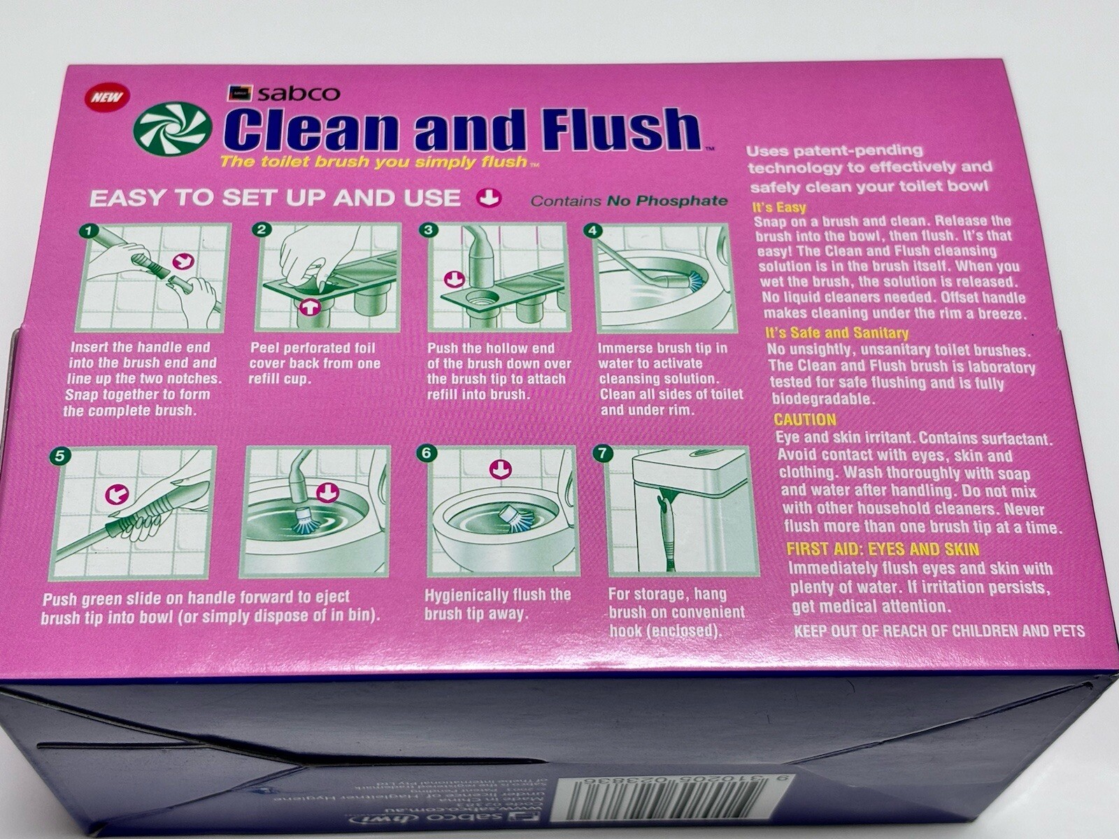 sabco clean and flush Toilet brush refills 16pc