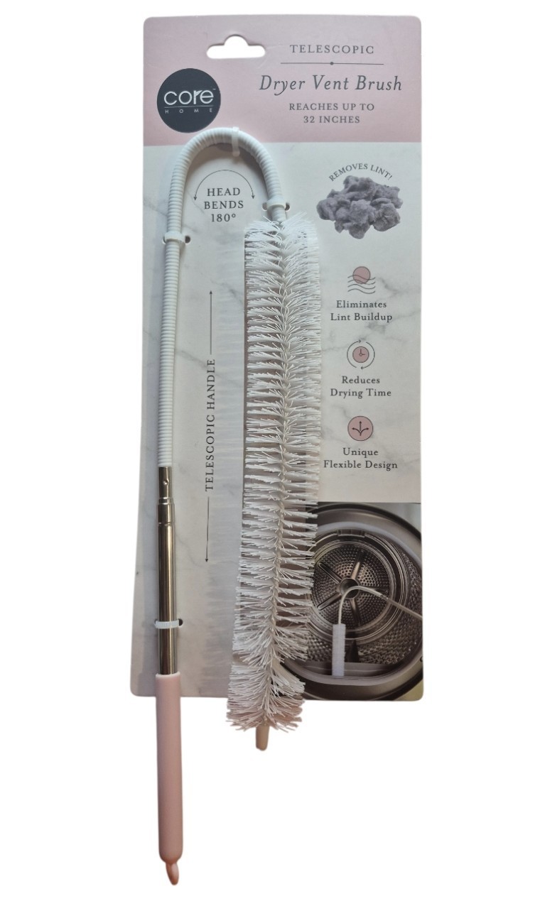 Extendable Telescopic Dryer Vent Cleaning Brush with Bendable Head