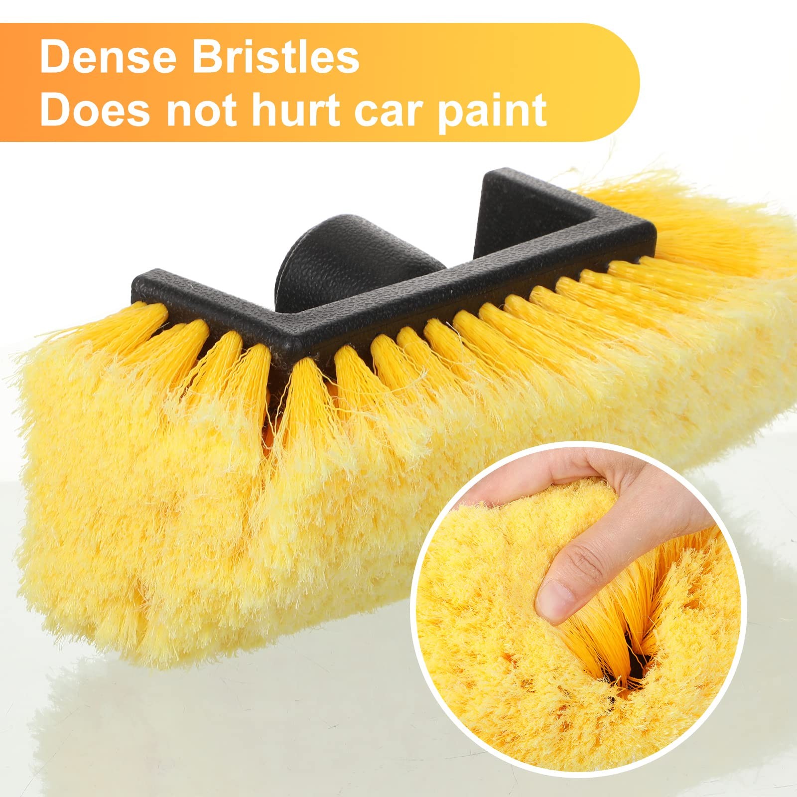 2 Pc Car Wash Brush Head Soft cBristle Flow Thru Car Cleaning Brush 10″