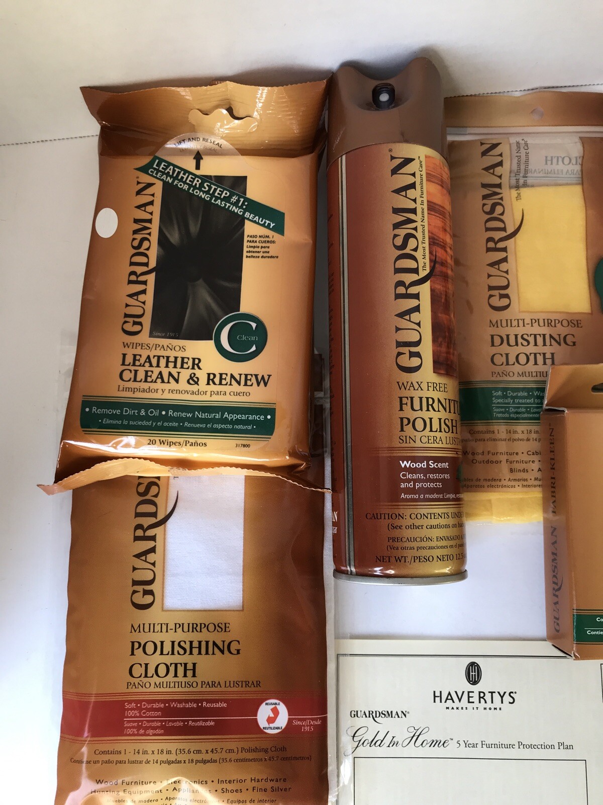 New Havertys Makes It Home Furniture Care Gold Kit Fabric – Wood – Leather (C6)