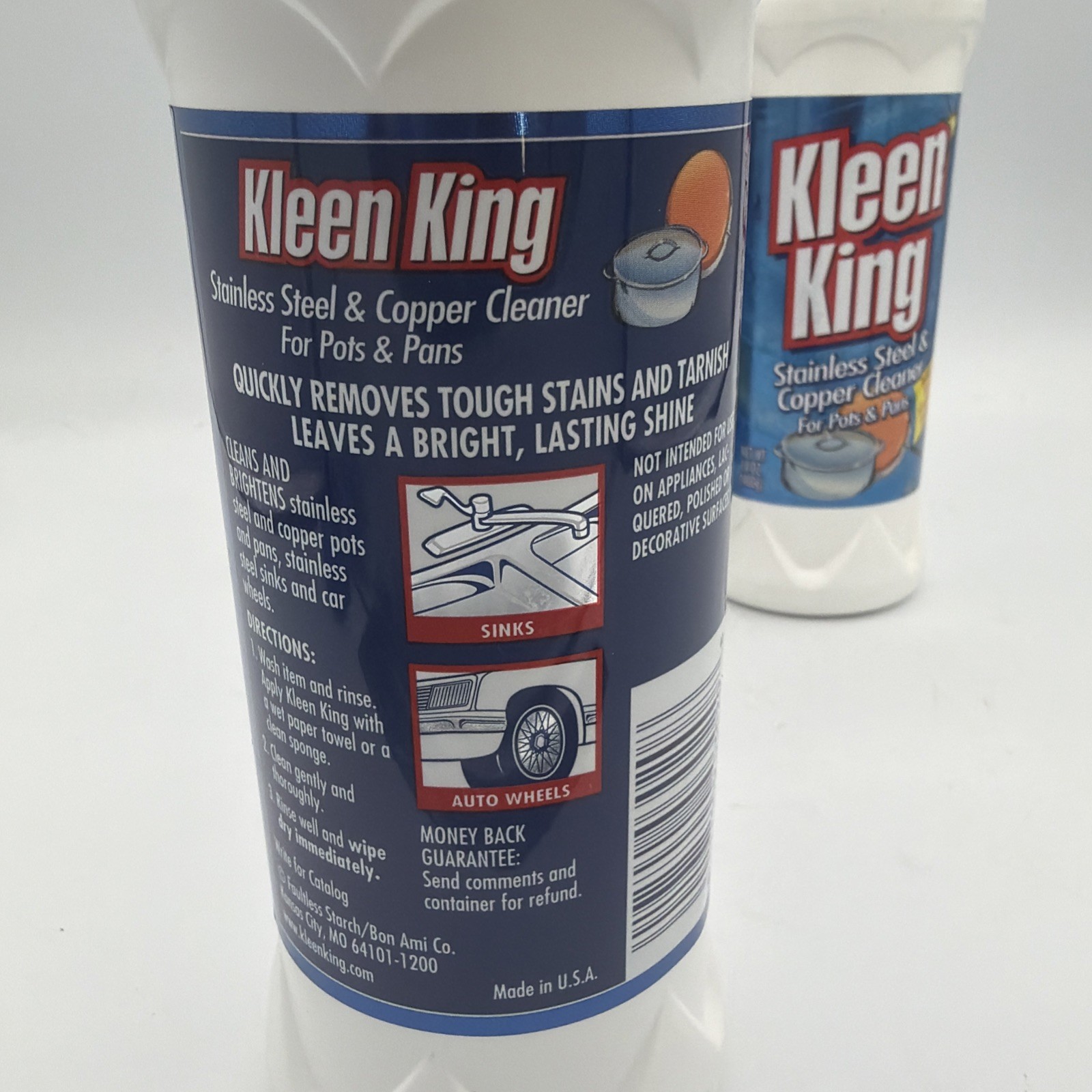 2 PACK KLEEN KING STAINLESS STEEL & COPPER CLEANER 14 OZ EACH NEW ORIGINAL USA *