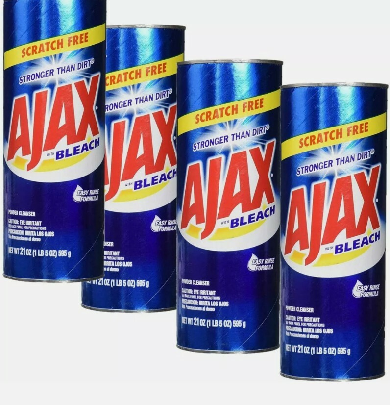 4 Packs Ajax All-Purpose Powder Cleaner with Bleach 21 oz Fast Shipping