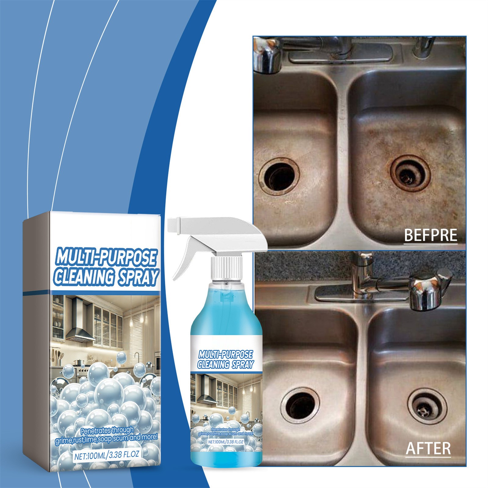 Multi-Purpose Cleaning Spray Upgraded Foam Spray For Oven Handheld Degreaser