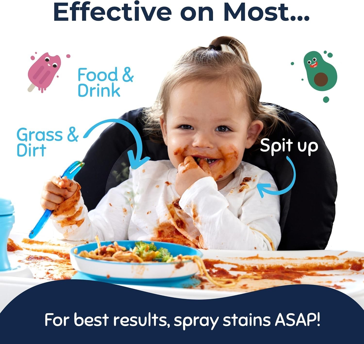 Messy Eater Stain Treater Spray – 16oz Stain Remover – Newborn & Baby Essenti…