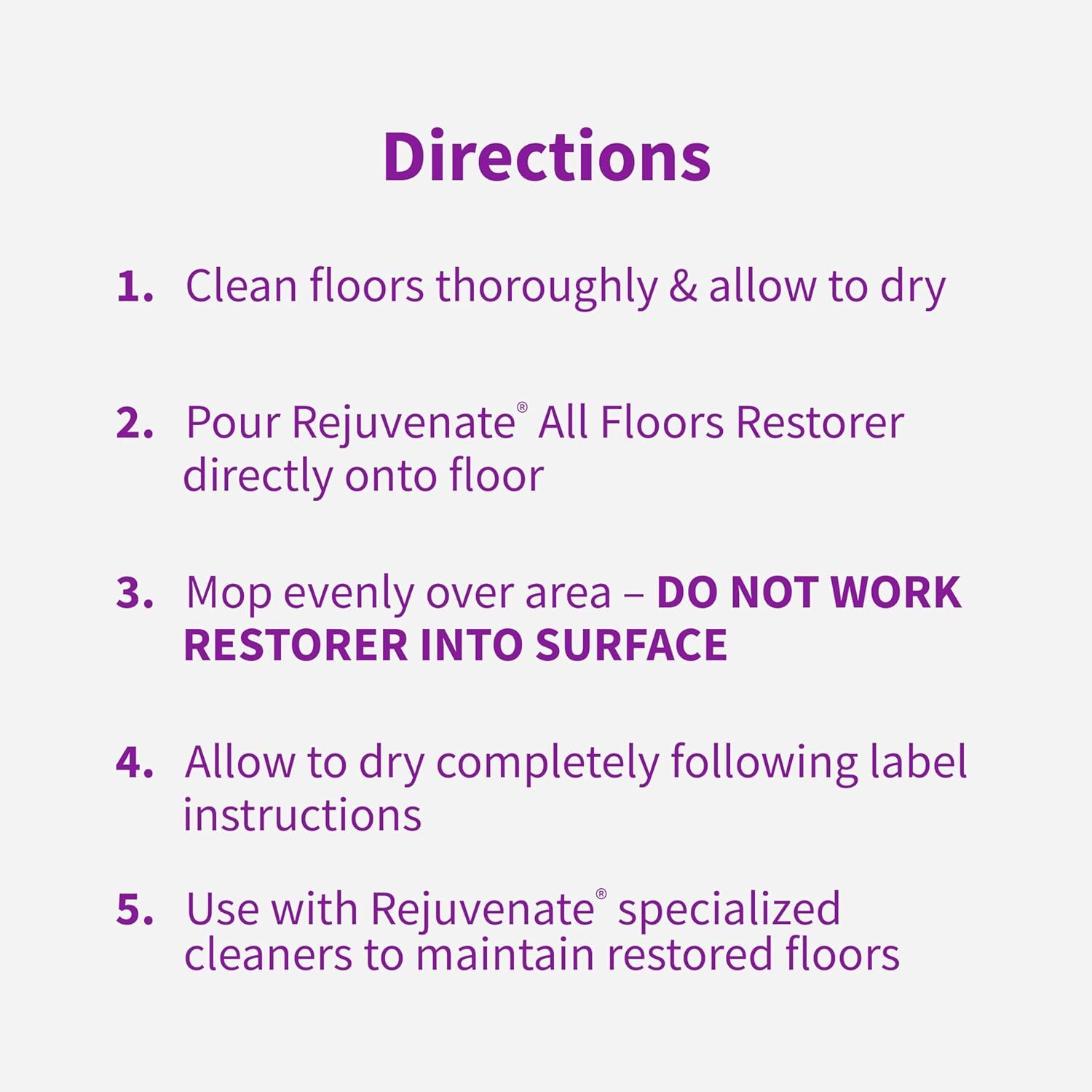 Rejuvenate All Floors Restorer Fills in Scratches – Protects and Restores Shine