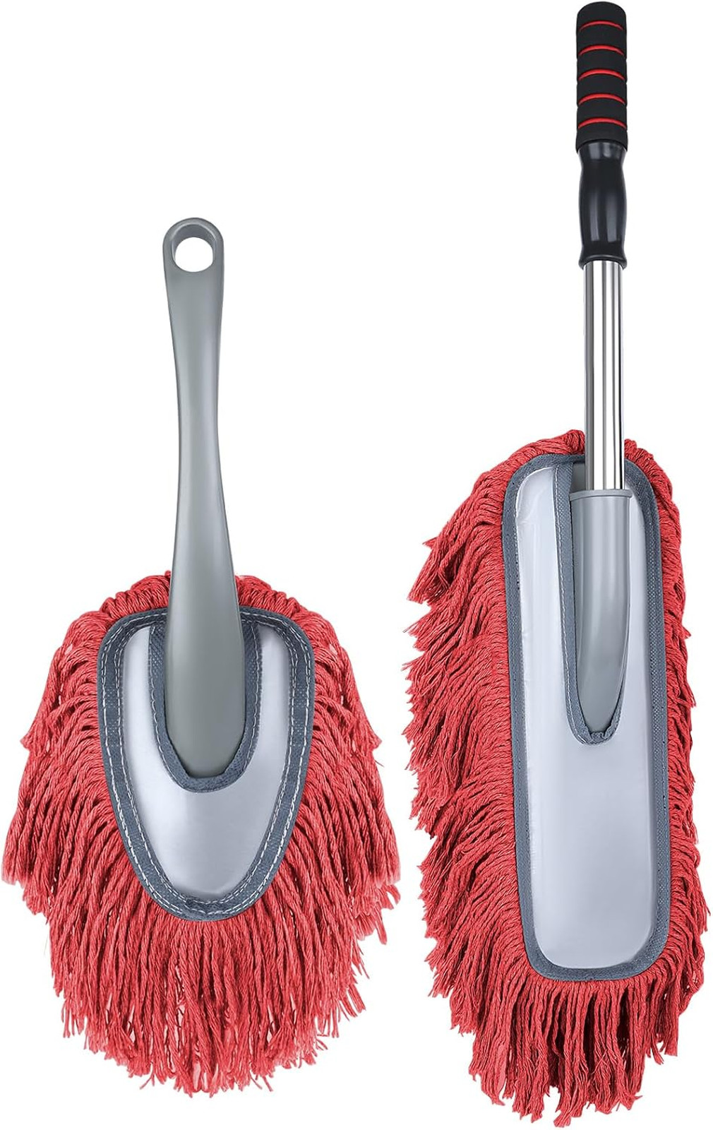 Large Car Duster Set, Extendable Handle, Scratch Free, Wax Cotton Hair, for Car
