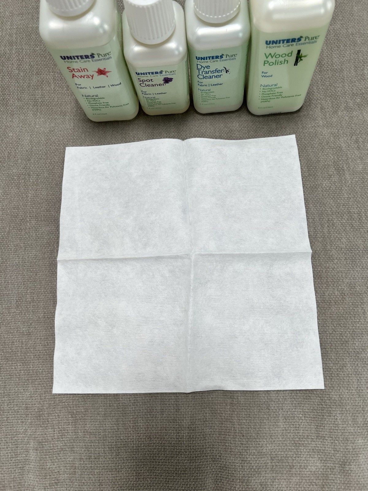 United’s Pure Home Care Essentials Stain Away Leather Wood Spot Cleaning Kit New