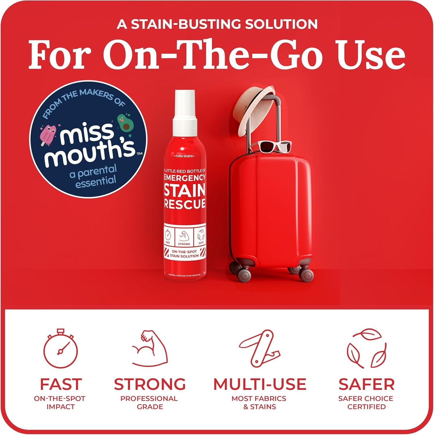 Travel-Ready 4 Fl Oz Stain Remover Spray – Fast Action for Clothes & Upholstery