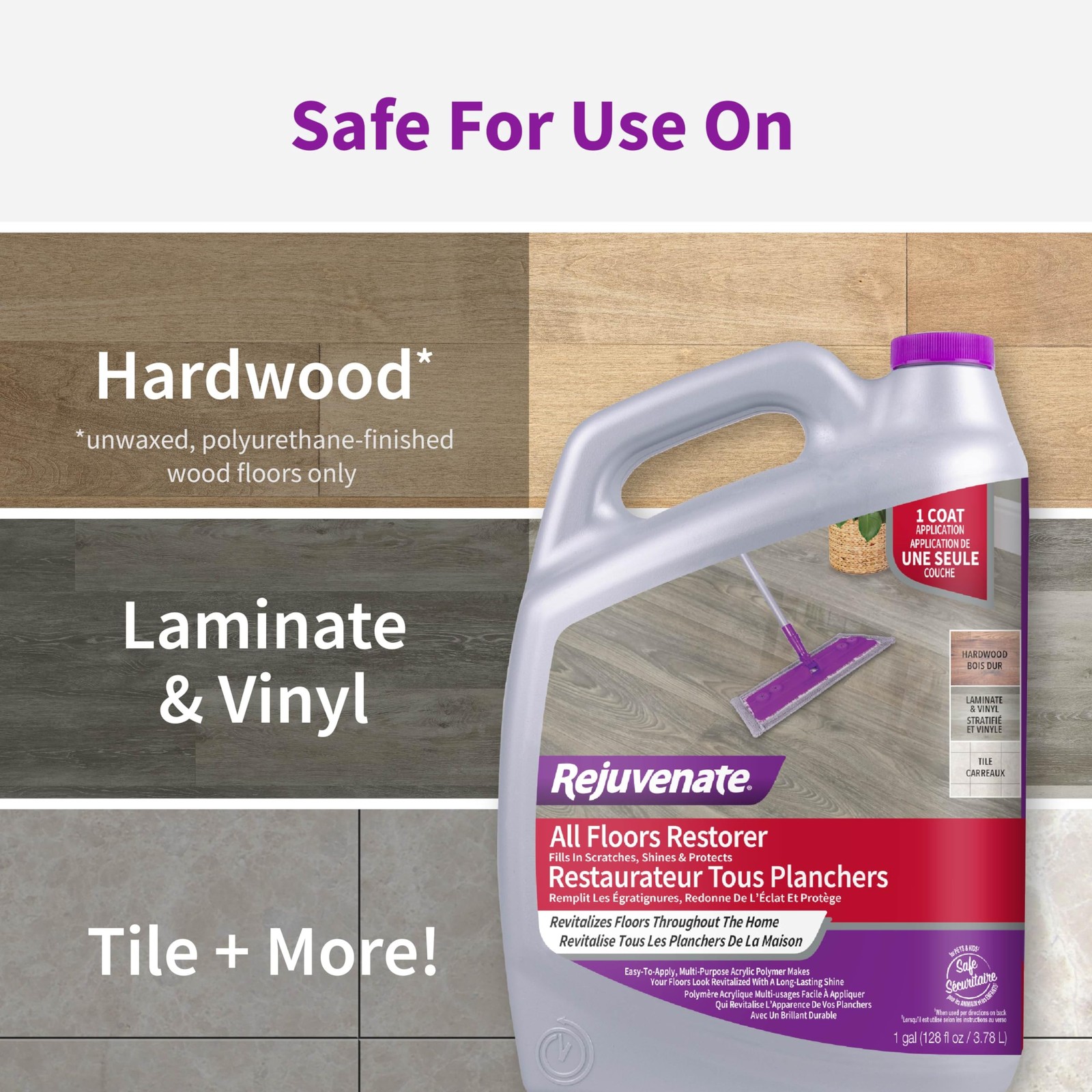 All Floor Restorer Fills Scratches Shines Protects Hardwood Laminate Vinyl Tile