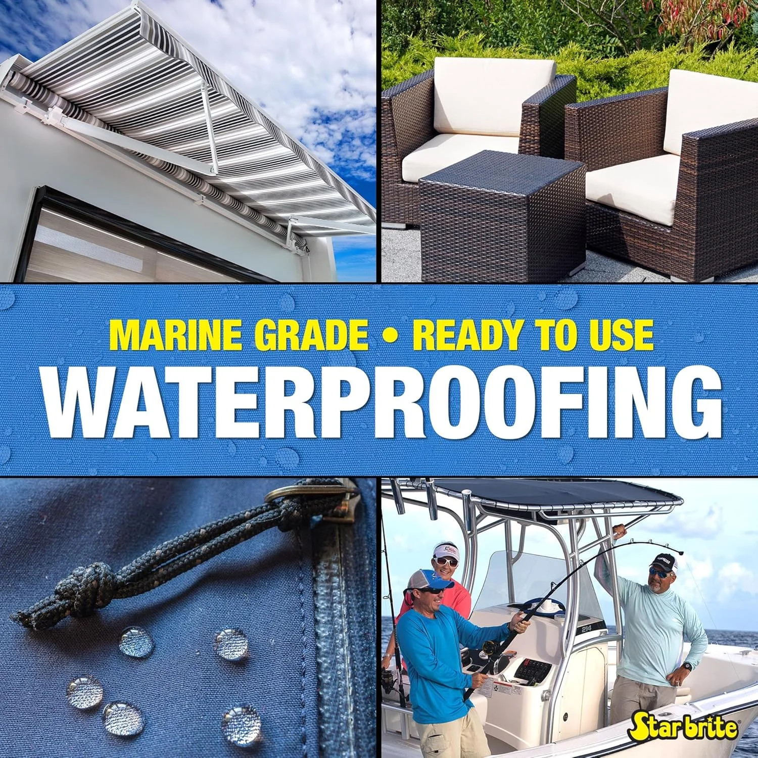 STAR BRITE Waterproofing Spray, Waterproofer + Stain Repellent + UV Protection f