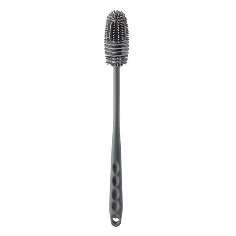 Silicone Milk Bottle Brush Cup Scrubber Glass Cleaner Kitchen Cleaning Tool Long