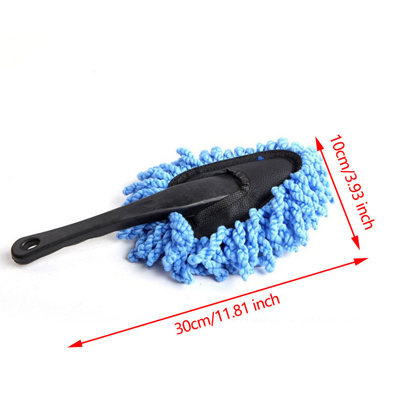 1Pc Super Soft Microfiber Car Dash Duster Brush Car Cleaning Home Kitchen C Blue