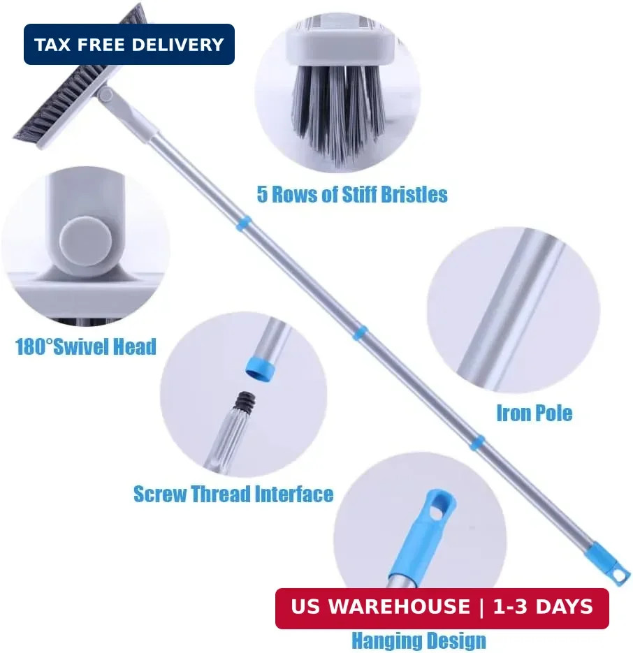 YONILL Grout Brush with Long Handle – Heavy Duty Grout Cleaner Brushes for Tile