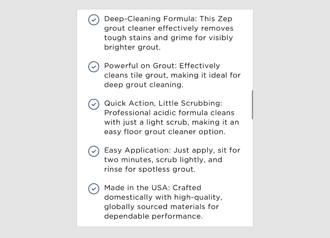 ZEP Grout Cleaner & Brightener Professional Strength Acidic Formula – 1qt (32oz)