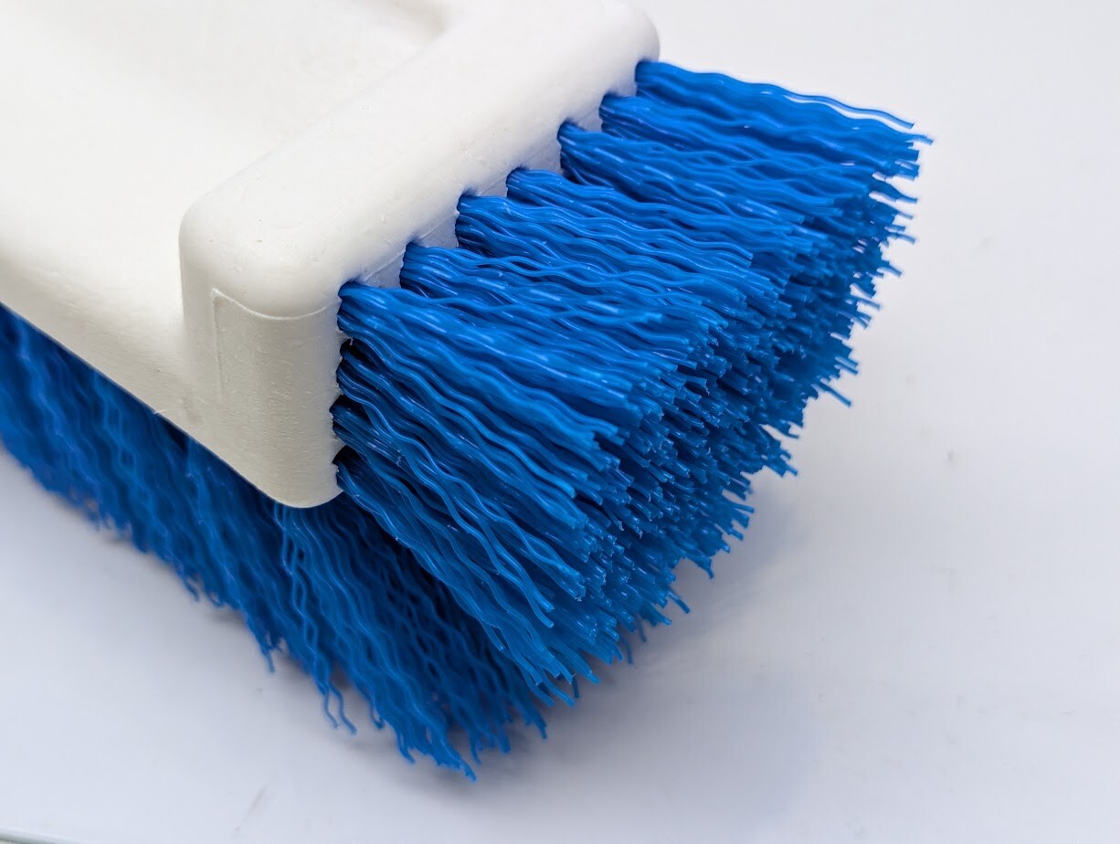 Lot of 6 Extra Heavy Duty Deck Scrubber Cleaning Brush Blue Bristles Replacement