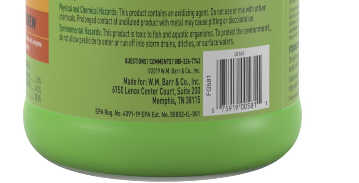 W M BARR FG581 128OZ Siding/House Wash 128 Fl Oz (Pack of 1), No Color