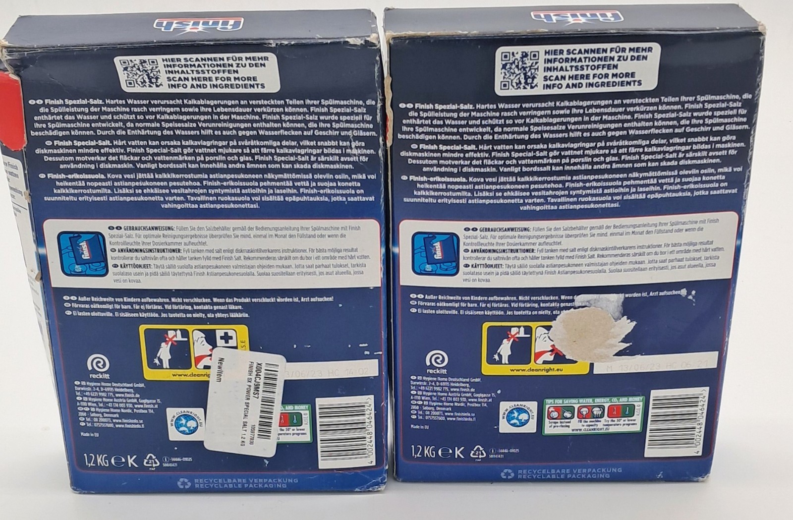 Finish Power Specialized Salt 1.2kg(2-Pack) Prevent Limescale Hard Water