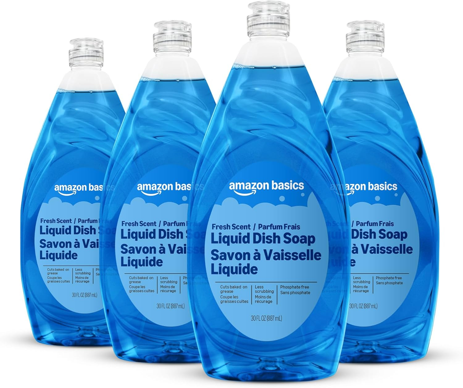 Dish Soap Fresh Scent 30 Fl Oz Pack of 4 Liquid Dishwashing Cleaner Value Set