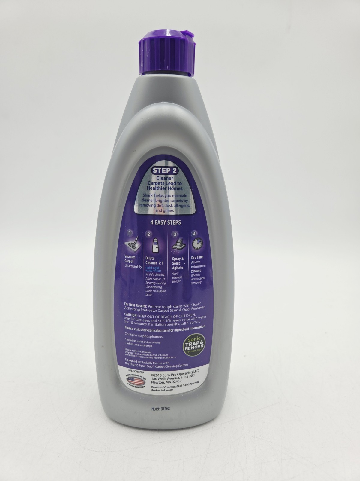 Shark Low Moisture No Rinse Carpet Rug Shampoo Cleaner English Lavender 28 fl oz