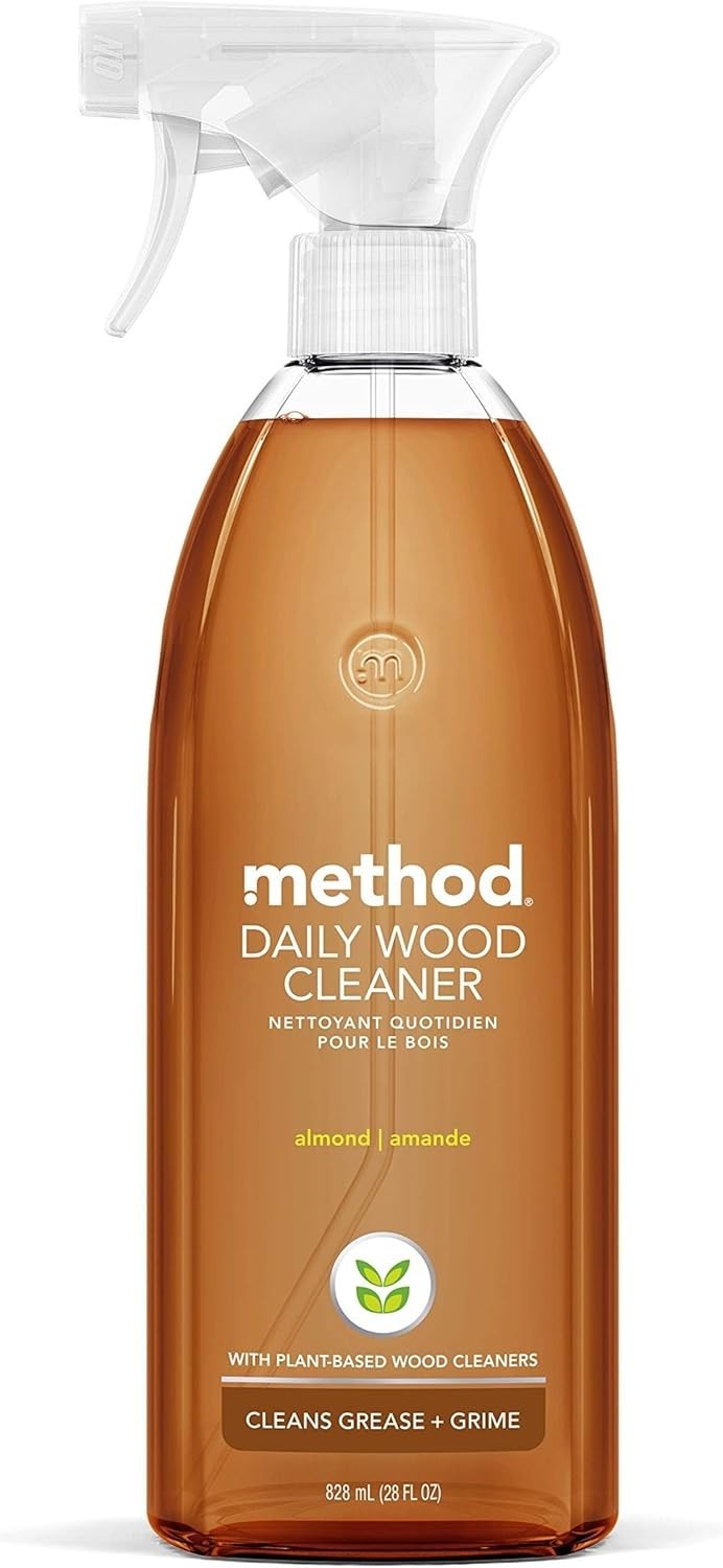 Eco-Friendly Almond Wood Cleaner Spray – Powerful Dust & Grime Remover, 28 Oz