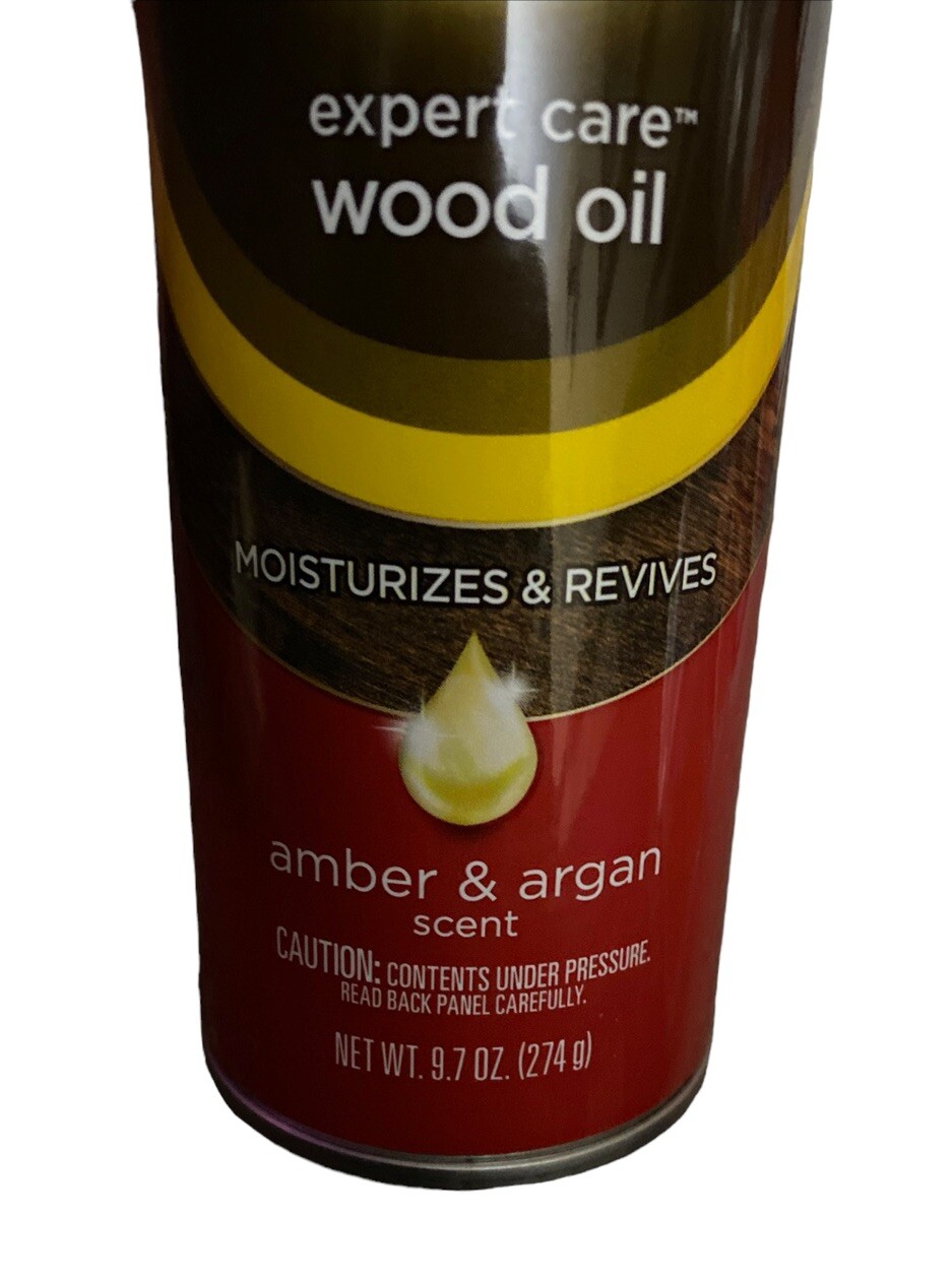 Pledge Furniture Polish EXPERT CARE Wood Oil Amber & Argan Scent 9.7 oz