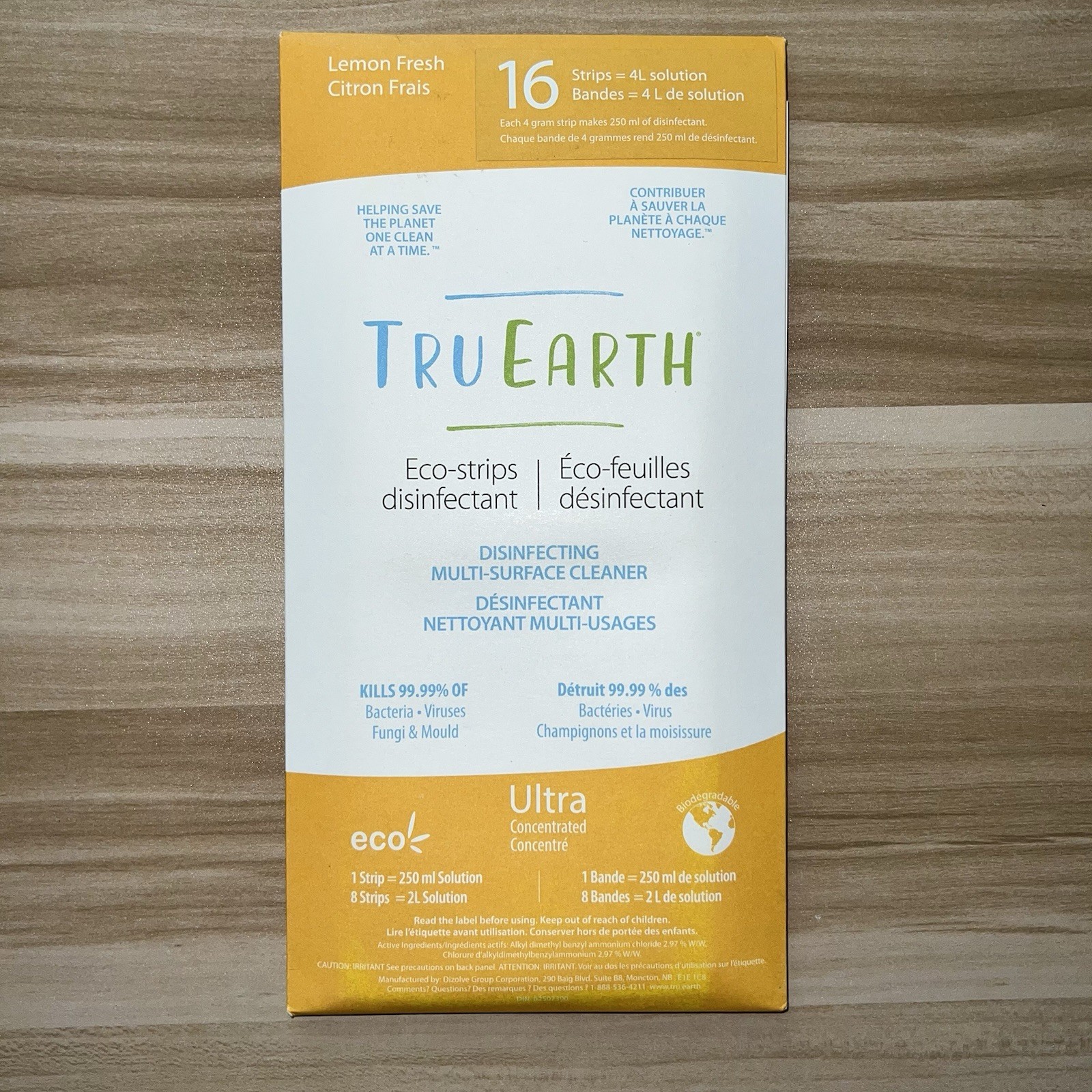 Tru Earth 16 Eco Strips Multi Surface Cleaner Lemon 4L Sealed Biodegradable