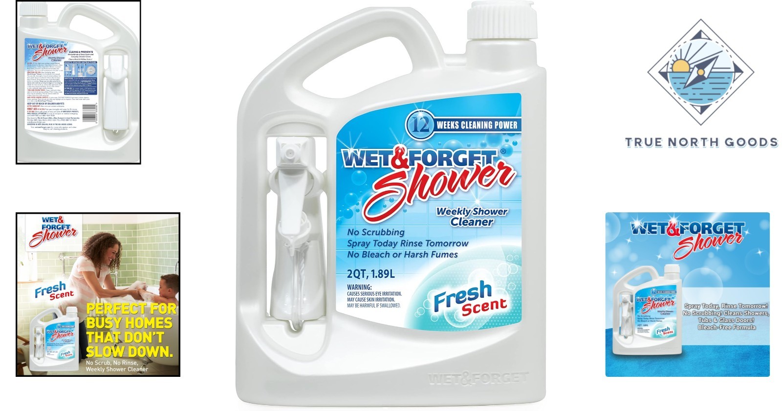 64 oz Shower Cleaner Spray – Effortless Clean, Fresh Scent, Bleach-Free Solution