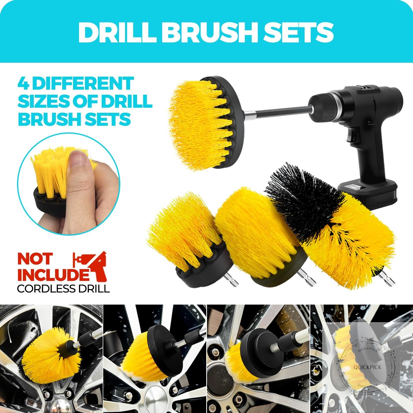 30Pcs Car Detailing Kit for Interior, Exterior and Wheel Cleaning Brushes towels