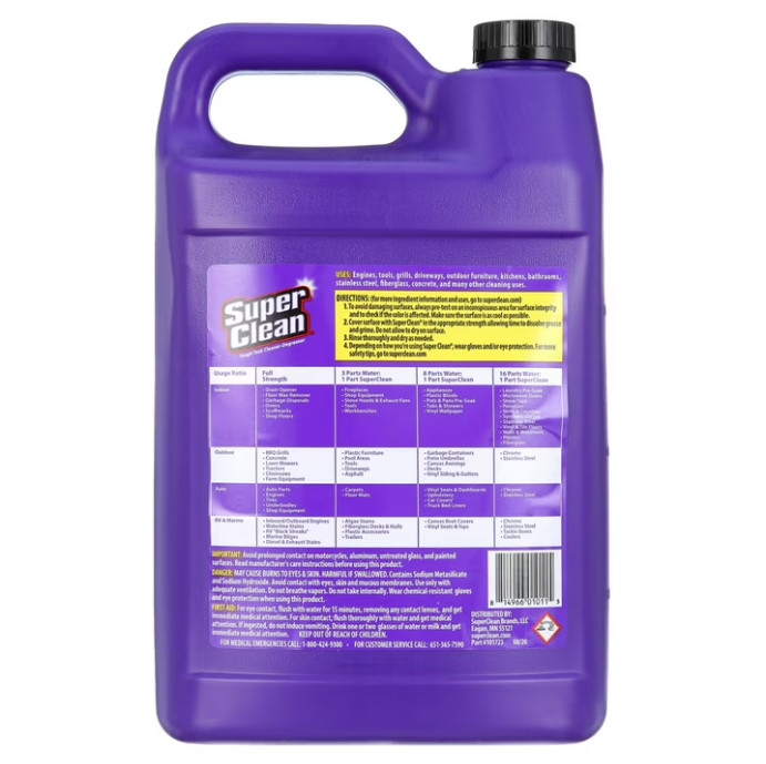 4 Pack Super Clean Tough Task Cleaner-Degreaser – 1 Gallon | 128 Fluid Ounces Pk