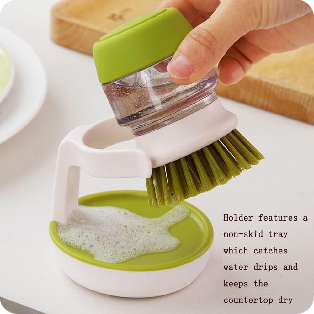 Soap Dispenser Dish Brush – Kitchen Scrub & Cleaning Brush for Dishes