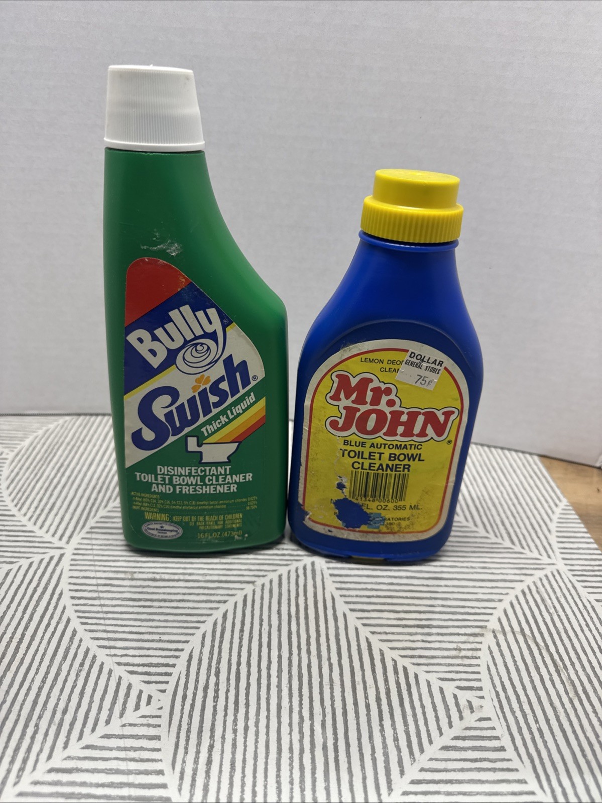 Bully Swish Toilet Bowl Cleaner 16 Oz & Mr John 12oz Movie Props Full Lot Of 2