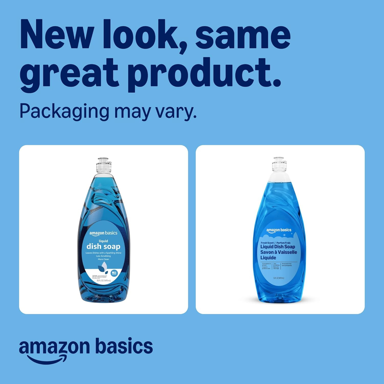 Dish Soap, Fresh Scent, 50 Fl Oz, Pack of 1, Packaging May Vary