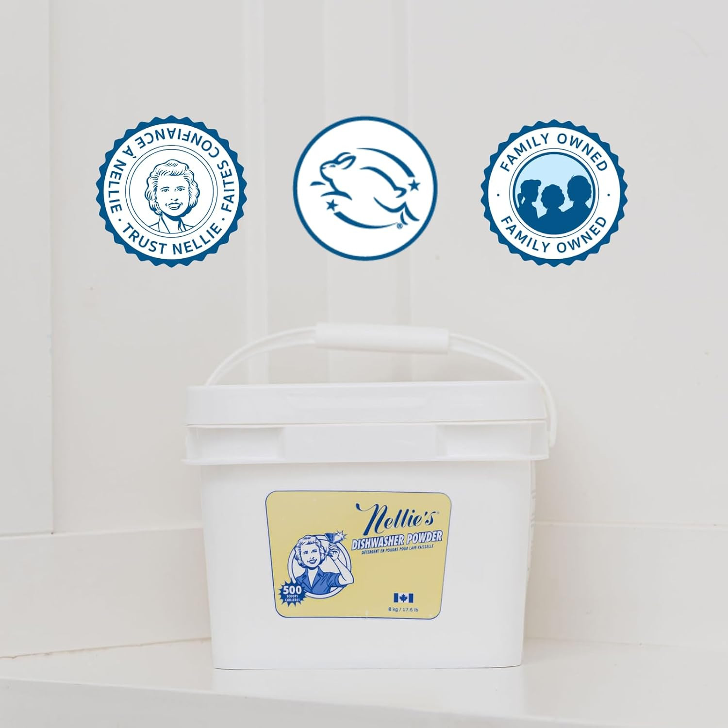 Dishwasher Powder – 500 Scoop Bulk Bucket – Plant-Based Formula – Phosphate-Free