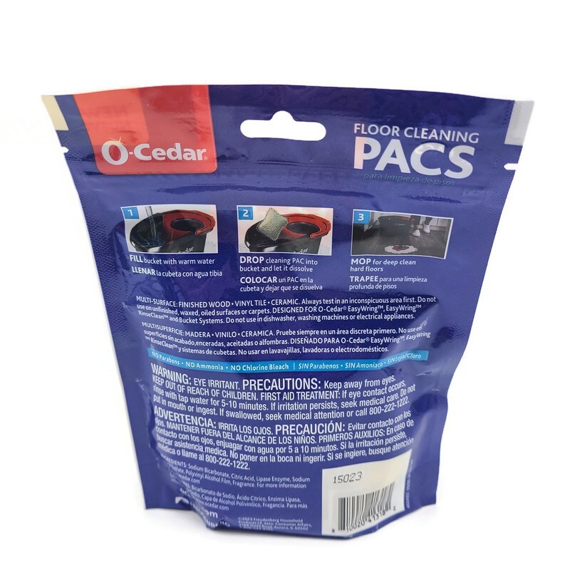 O-Cedar Floor Cleaning Pacs Crisp Citrus 20 Packs Total New Unopened Free Ship
