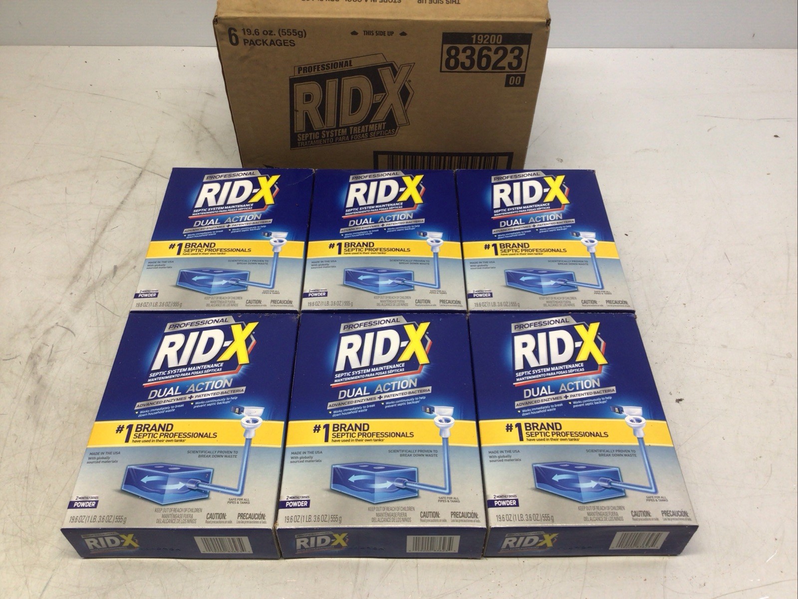 RID-X Septic Tank Treatment 12 Month Supply Of Powder 117.6 oz 100% Biobased