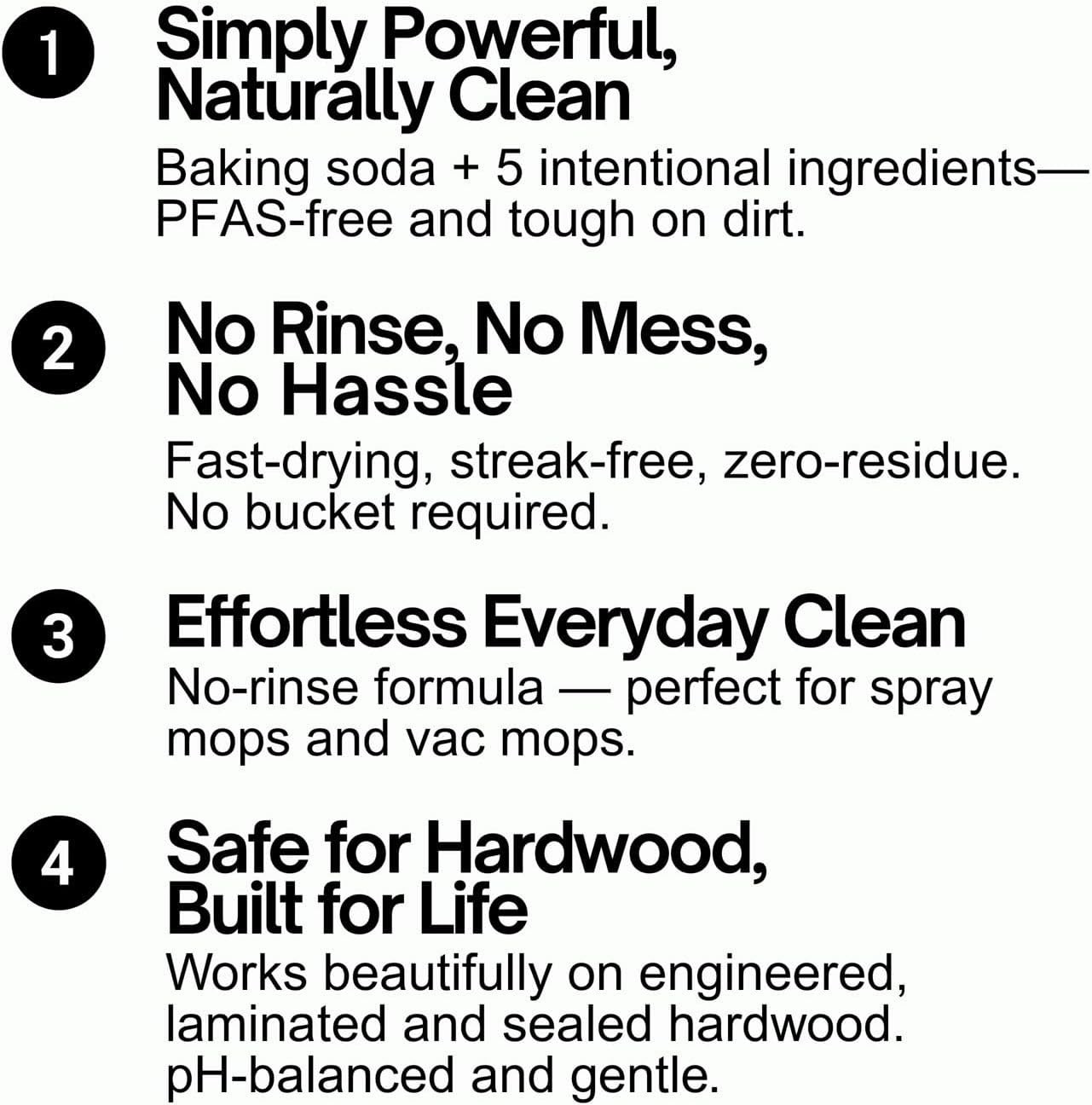 28oz Eco-Friendly Hardwood Floor Cleaner | Powered by Baking Soda & No Rinse