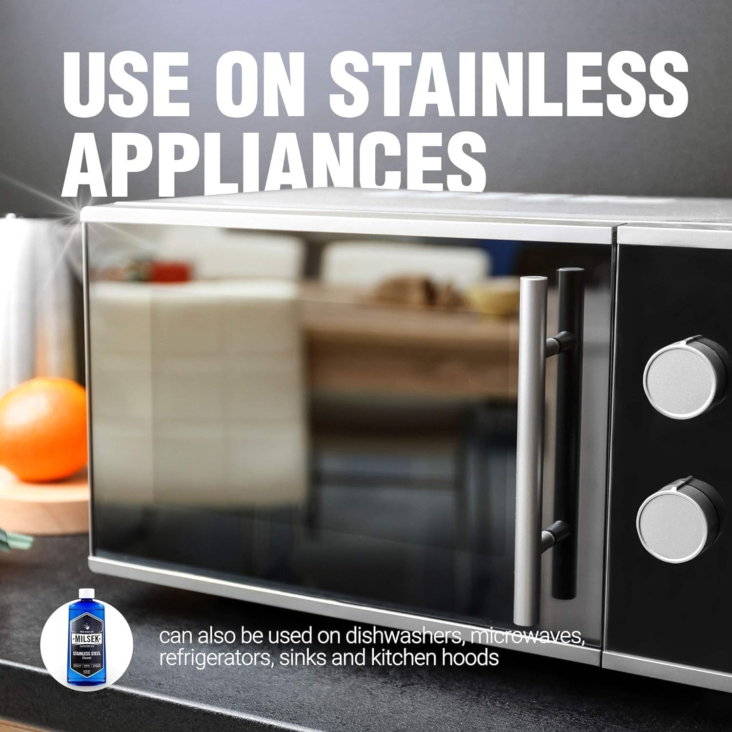Stainless Steel Cleaner for Appliances, Sinks, Stovetops, Dishwashers 12 Fl Oz