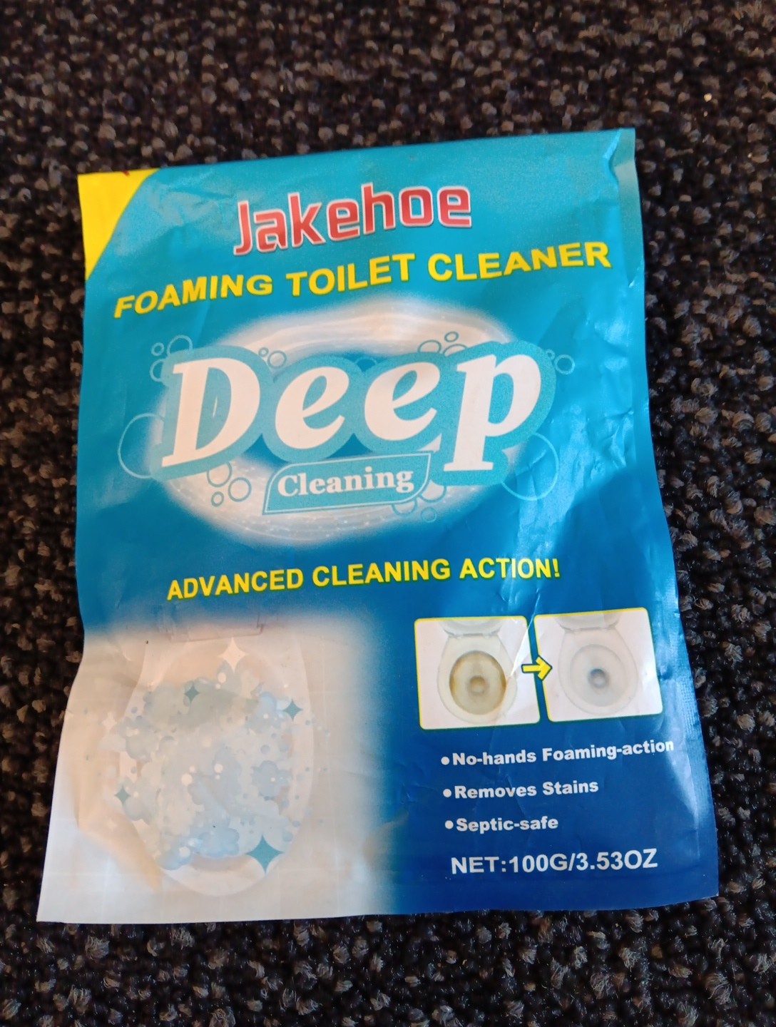 Jakehoe Foaming Toilet Cleaner Deep Cleaning Removes Stains Exp 10/27 NIP M147