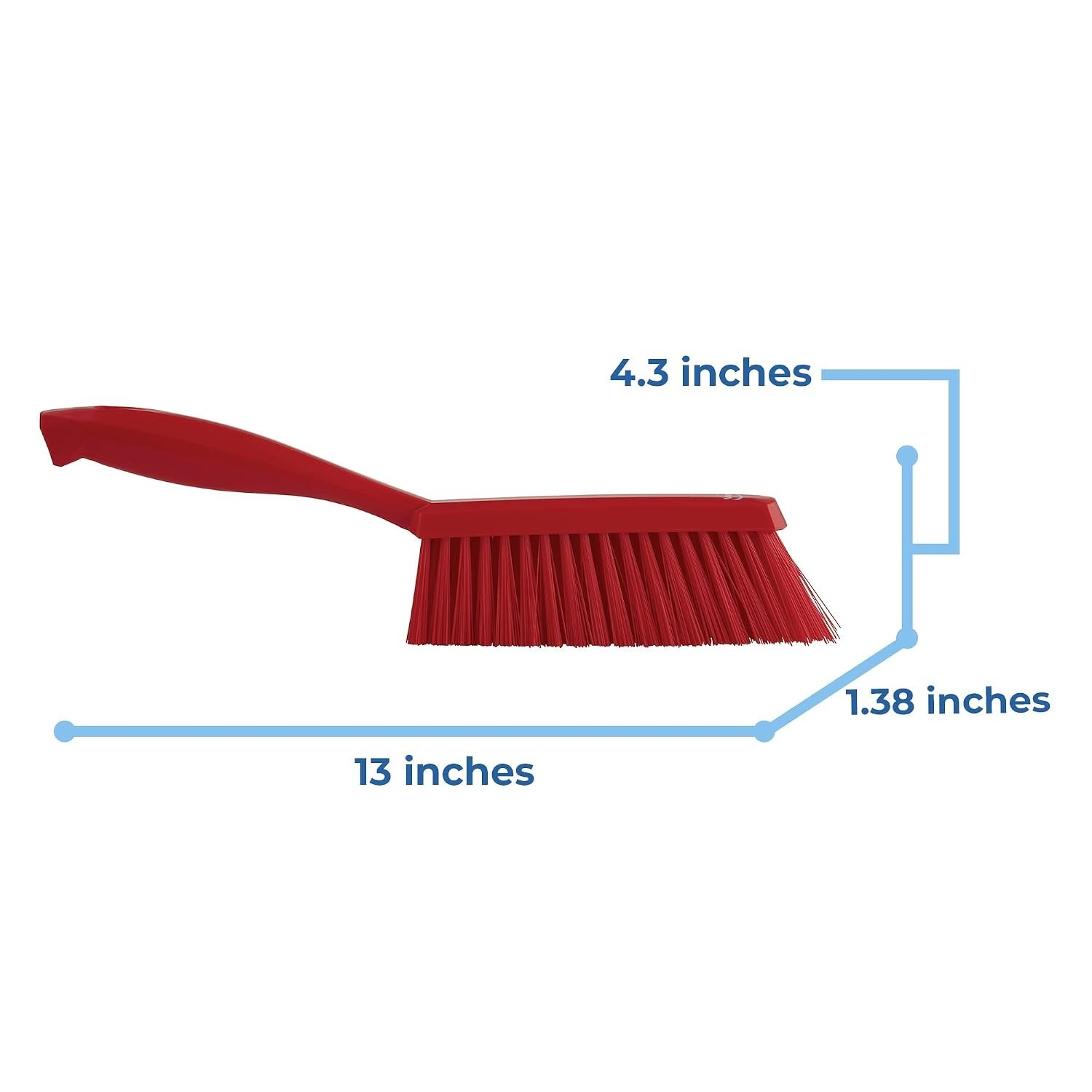 Ergonomic 14-Inch Red Dustpan Brush – Flexible Family Essential for Clean Homes